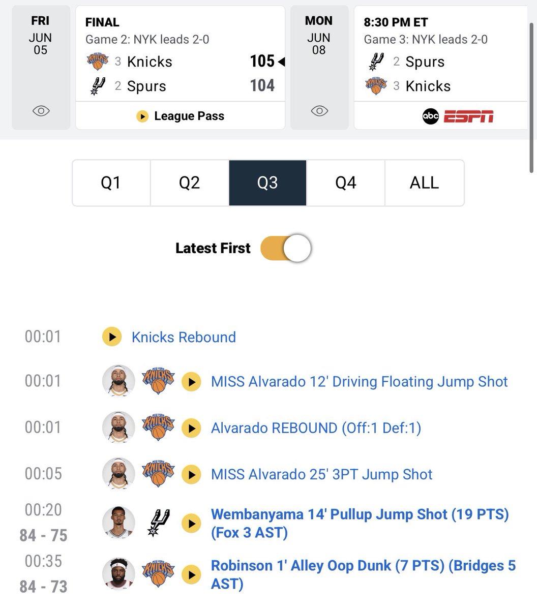 thelawyerbets's tweet photo. Mitchell Robinson not getting credit for a rebound here at the end of the 3rd quarter cost me a lot of money.  Hey @nbastats how can this just be credited as a “Knicks rebound” in your official scoring when it was clearly Mitchell Robinson?? https://t.co/xO1b3EA0Mu