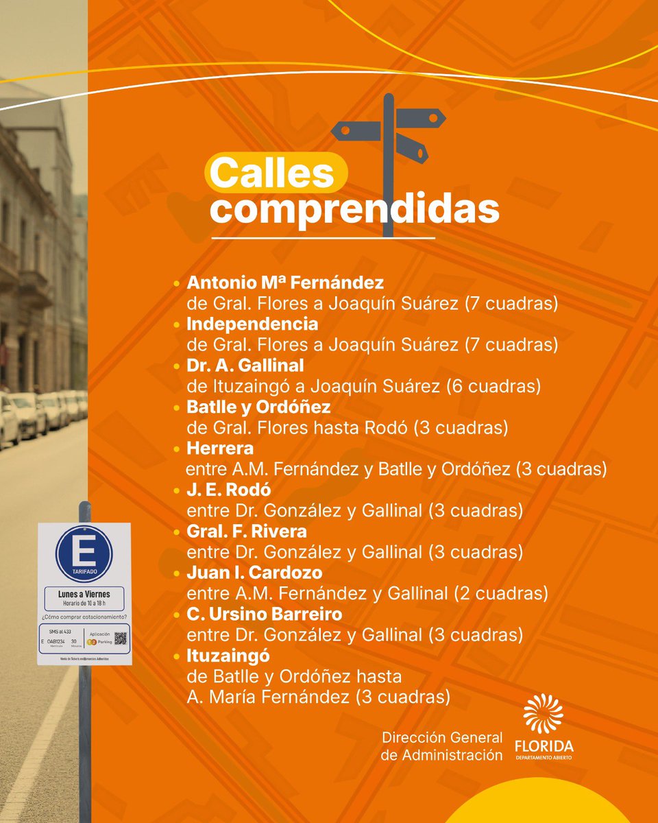FloridaIDF's tweet photo. Vuelve el estacionamiento tarifado. https://t.co/h6qgJIk1Ba
