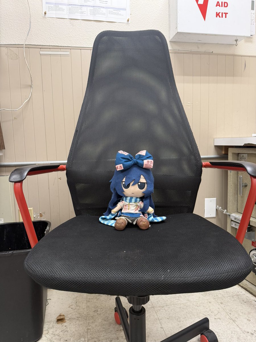 Puck_227's tweet photo. I leave her in my chair when I leave my office https://t.co/DAB3x5eait