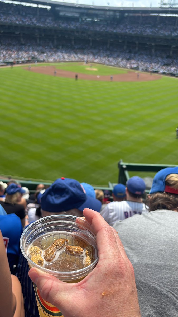 BlackDoug919's tweet photo. Yes, I’ll pay 27 bucks every time for peanuts with a side of beer #gocubbies https://t.co/Dxde2Lgt1a