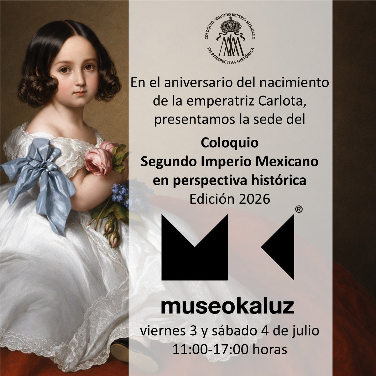 ColoquioSIM's tweet photo. ¿Qué mejor forma de celebrar el cumpleaños de la emperatriz que con este anuncio? ¡Aparta las fechas!

❤️💬↗️🏷️
Reacciona, comenta, comparte y guarda https://t.co/AnEU3JfqGv