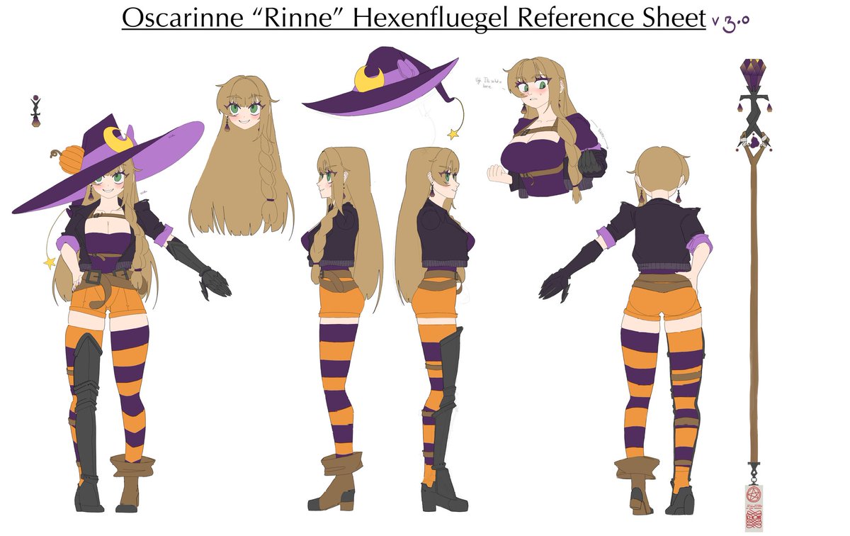 TheTiredDev's tweet photo. Finally wrapped up Oscarinne’s reference sheet. I’m actually quite proud of how this turned out. I definitely see my improvement. Can’t rest on my laurels, though. I need to start working on Aminah’s ref next.

#oc #art #witch https://t.co/Gh8ZcgYZbL