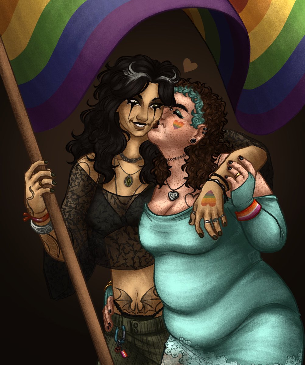 _L1_B1_'s tweet photo. Every pride month I redraw my first ever pride drawing I drew back in 2018, of my first two OCs I ever made
This year is no exception, happy pride month!:D
Closeups and previous redraws below!
#ocartwork #originalcharacters #ocart https://t.co/9e4gY8RH9h