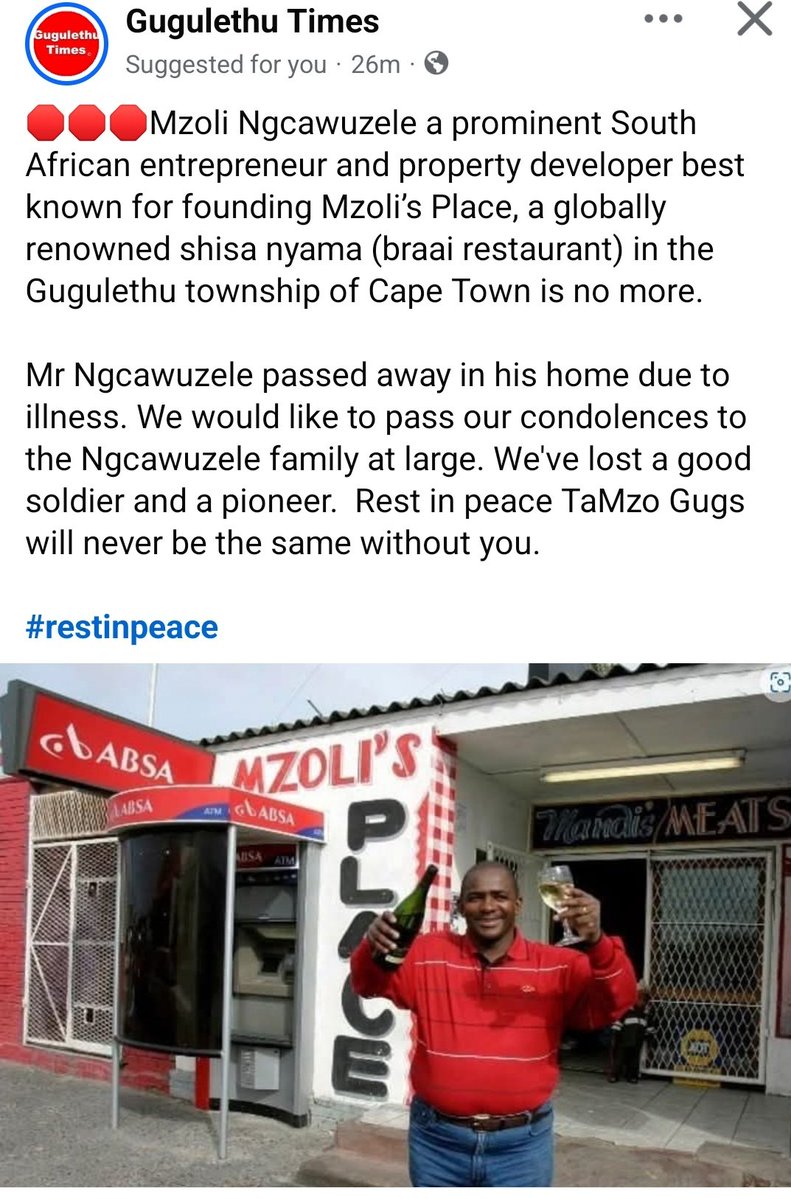 sandile_gqoboka's tweet photo. RIP Grootman...Mzolis....you put Cape Town and Gugs on the map...everytime I visited NY112, I would go to Mzolis Place.....You made your mark. https://t.co/NZTBGRlAOV