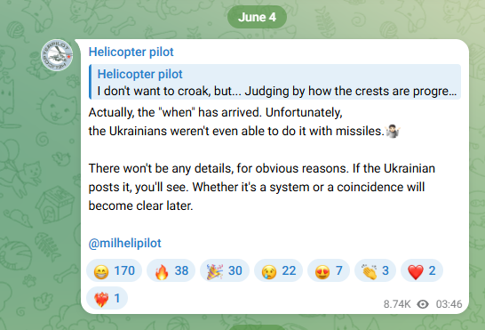 MalcontentmentT's tweet photo. Hmmm...Russian milblogger Helicopter Pilot said this happened, and Sander is a reliable source - preliminary - something about a couple of the images looks off https://t.co/OLpmEBQ3bq