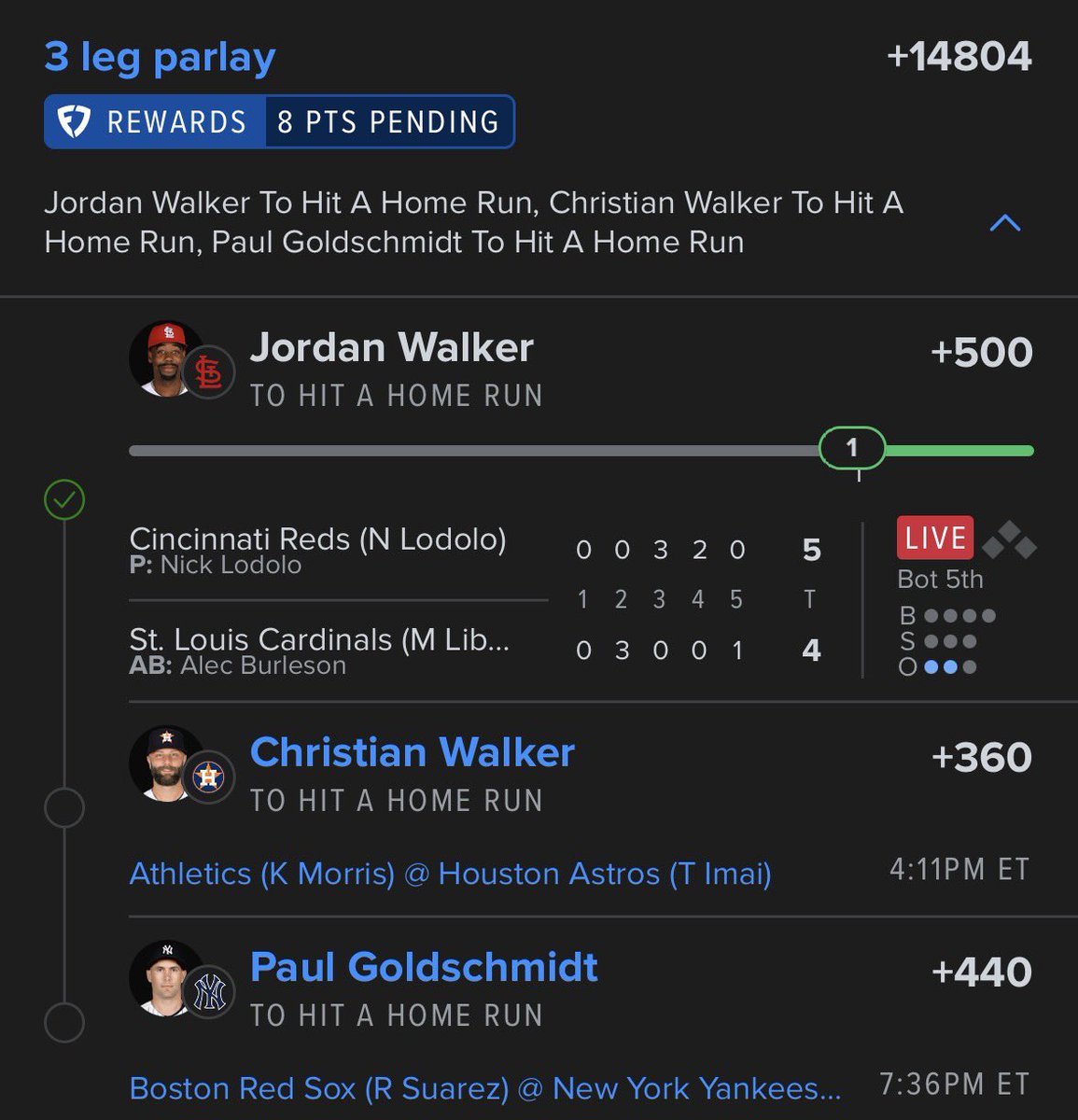 JohnnySales15's tweet photo. @MLBHR LIGHT EM UP!!! @HomeRunPredict https://t.co/AWfYrXDikp