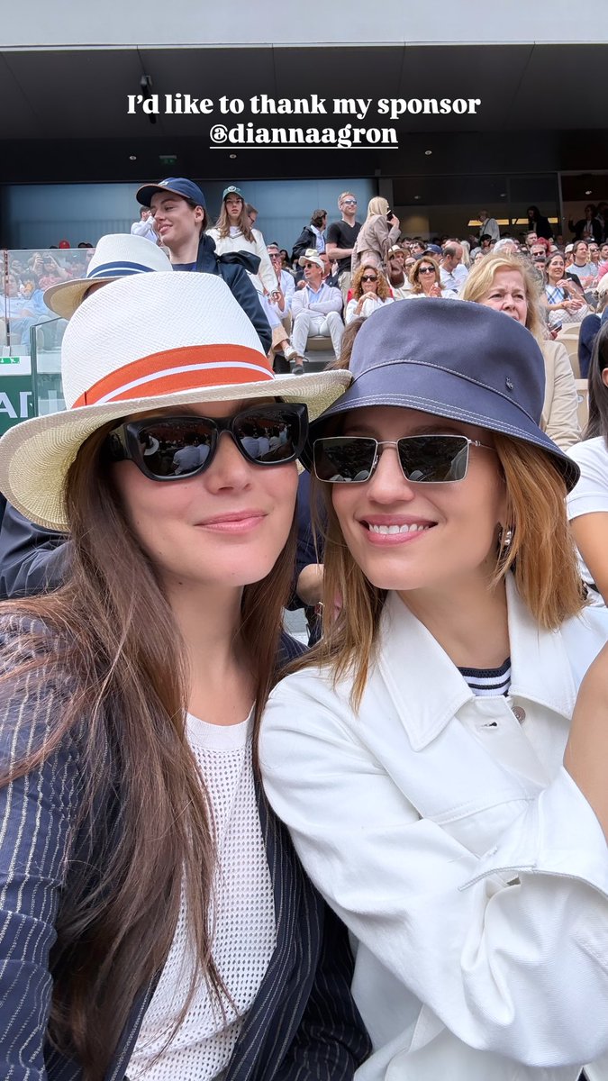 TisdaleJunior's tweet photo. DIANNA AGRON
watching a Tennis Game with her friend via @/Globaliza (Posted 06 June, 2026) https://t.co/aqhrwDxHIp