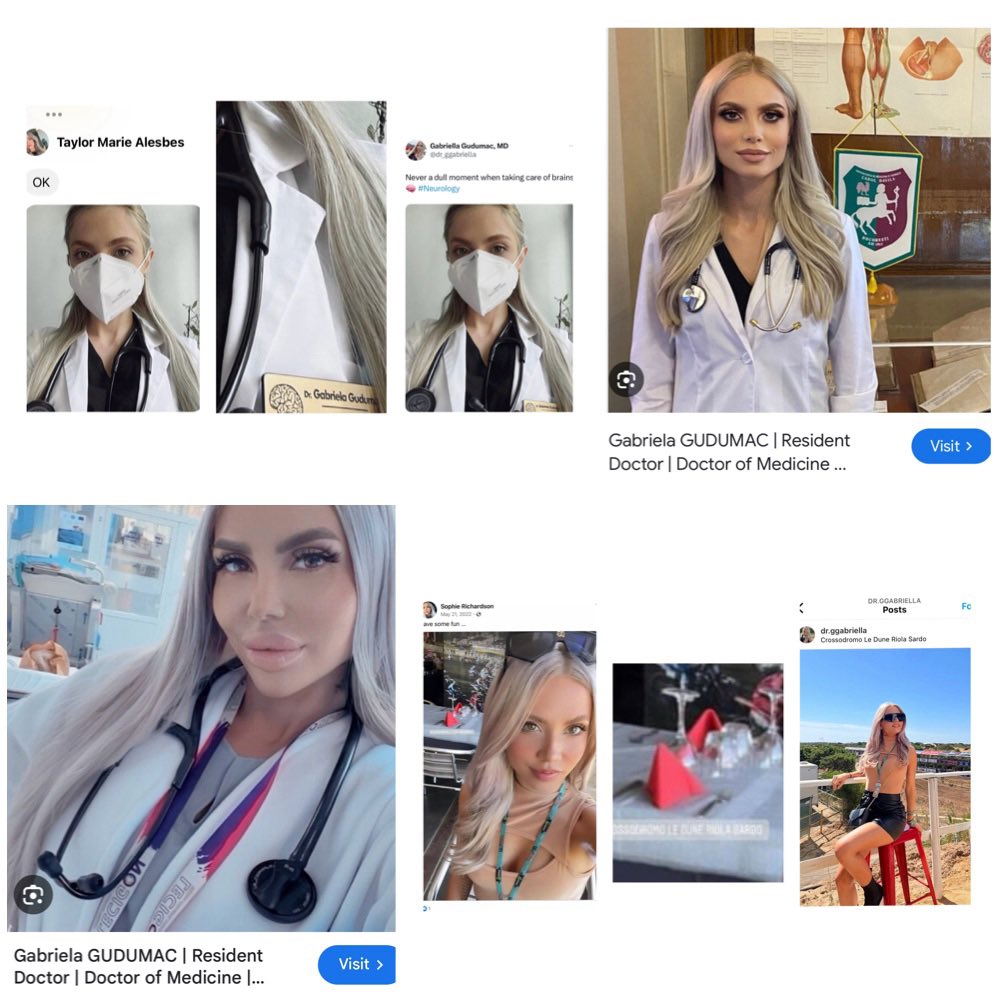 Mobeon's tweet photo. Imagine a woman attending medical school only to create false identities across Facebook then abruptly change their true appearance to a plastic Barbie once their true identity is discovered #romanian #crypto https://t.co/0PWAdmPHXe