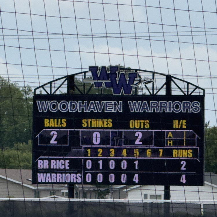 WoodhavenHigh's tweet photo. Warriors string together a few hits to tie the game 2-3 then Cam Thorning with a shot to right field to put the Warriors up 4-2 over Brother Rice. Top of the 6th.  Let's go Warriors. https://t.co/fKoUfrXaQM