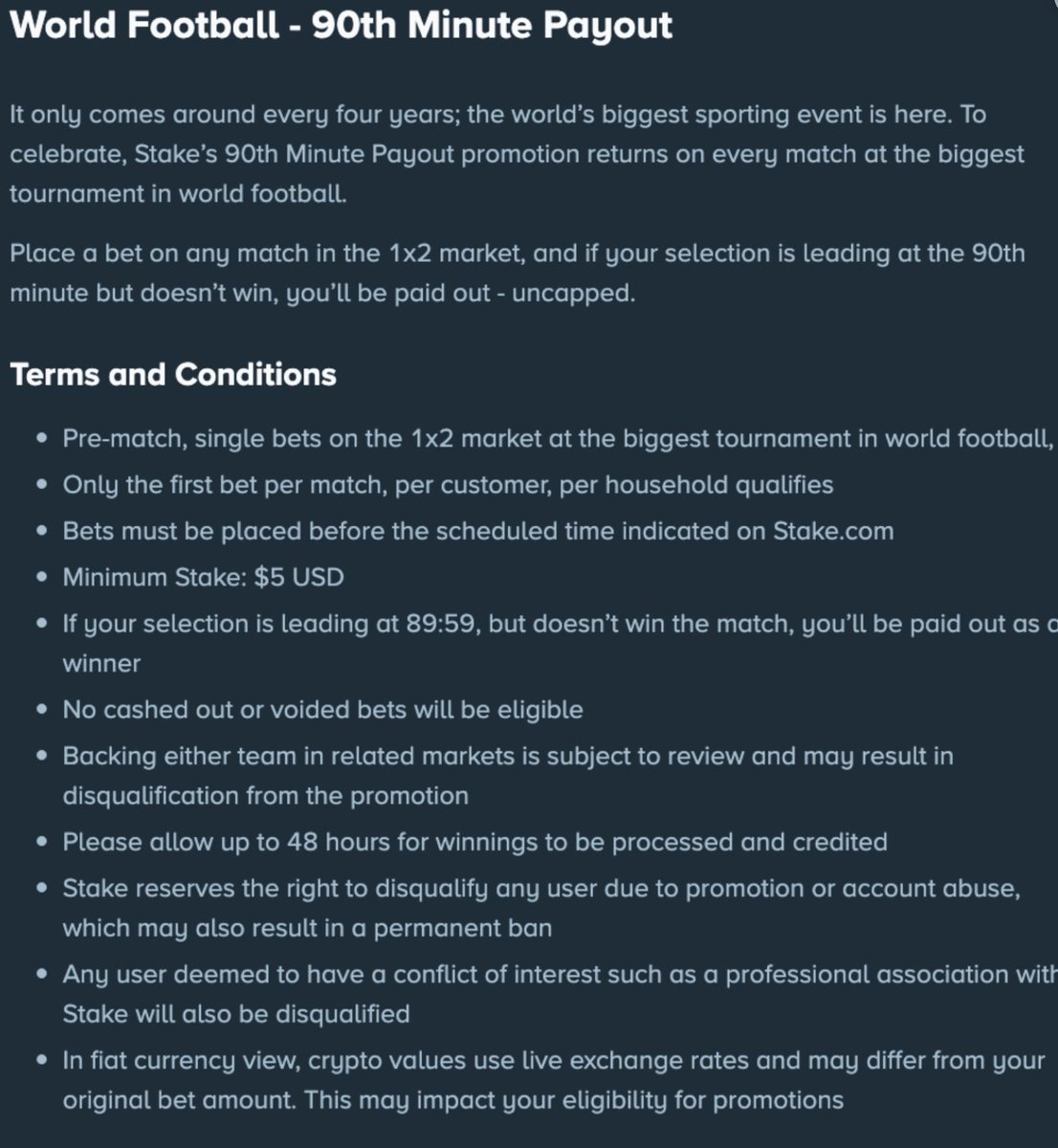 SharkbettingCom's tweet photo. Quite easy these days with the major cryptocasinos. 
Bet 50k USD on each game, lay off your stake with prediction markets and you free-roll the entire tournament and will definitely see at least one 90th minute lead pay out on both sides.

Will update this thread when it happens.