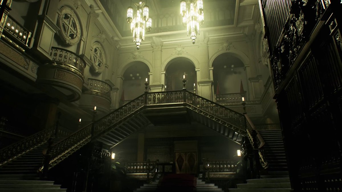 TheItchyTasty's tweet photo. A Capcom já fez tantos cenários parecidos com a mansão na RE Engine, que fazer o remake do 1 vai ser fichinha https://t.co/Cd28vpKqHF