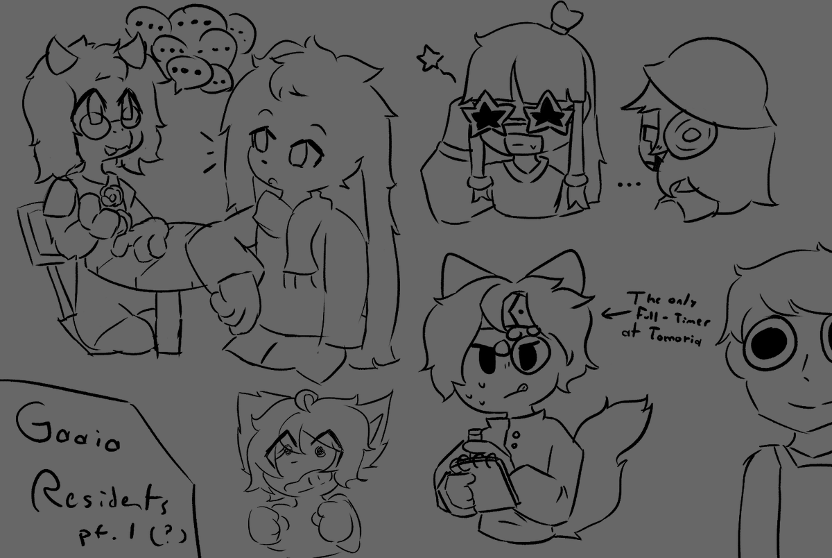 pashouAlter's tweet photo. been busy w/ work recently
will try and get art out tomorrow :3

in the meantime here's some doodles i made of my tomodachi life residents :3 https://t.co/LYl355qCXC