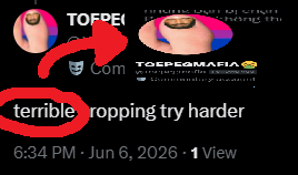 Not_Leksa's tweet photo. @toepegmafia @2Thunder_Bolt that really hurt my feelings were #beefing now https://t.co/WX9tUBlBZJ