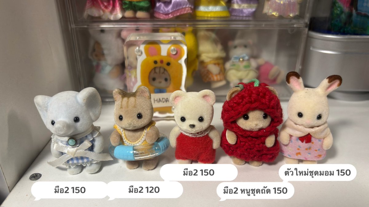 tinykiji's tweet photo. ค่าส่ง 40 สนใจตัวไหน พต. ได้ค่ะ ลงหลายกลุ่มนะคะ
#ตลาดนัดซิลวาเนียน #ตลาดนัดsylvanian https://t.co/naxuArRbwz