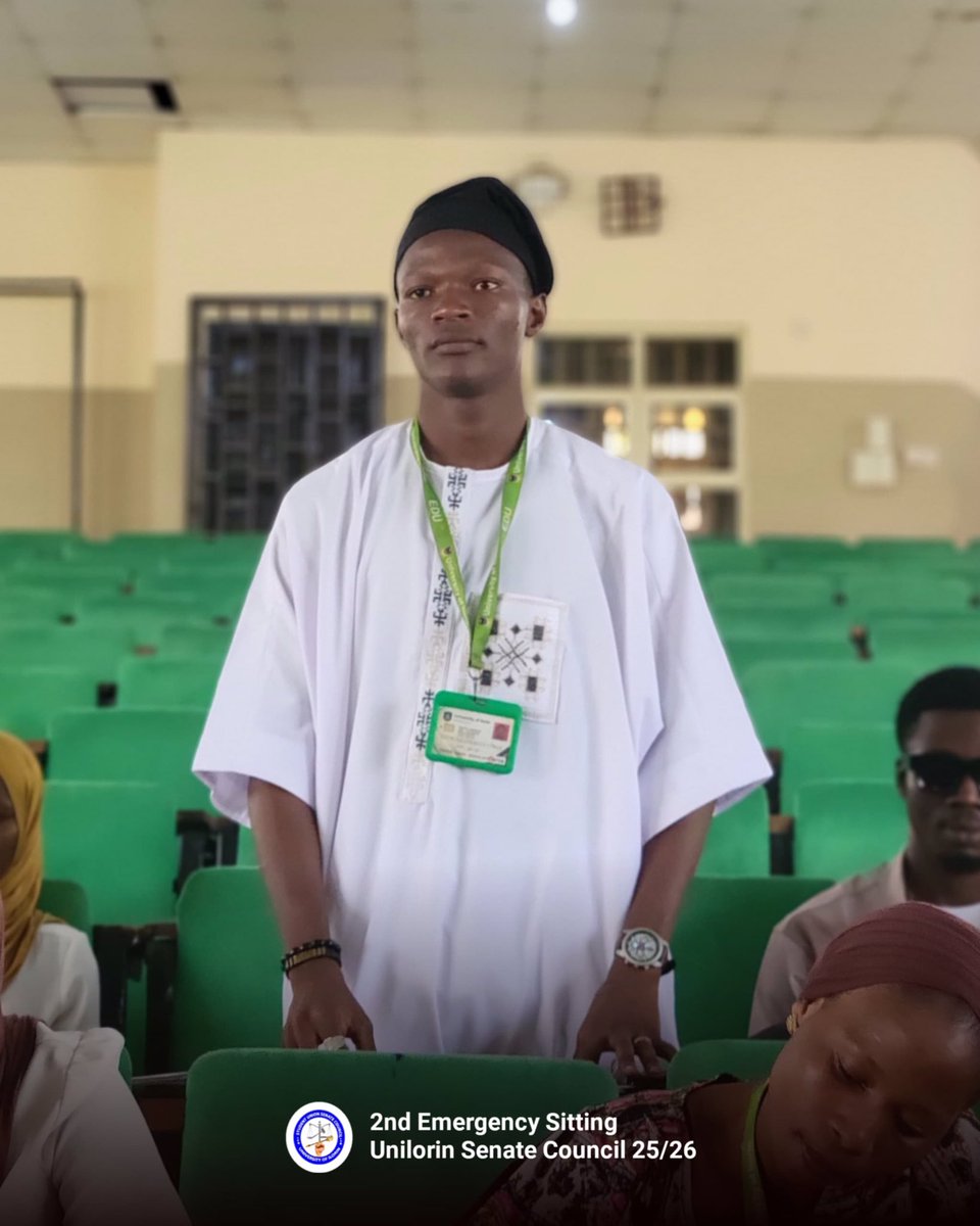 UnilorinSC's tweet photo. 🚨INSIDE THE SENATE🚨
Sen. Adedolapo @AdedolapoSTA raised a matter of public importance stating that a minute of silence should be observed for the abducted students in Oyo State.
#2ndemmergencysitting
#12thAssembly
06/06/26
©️ Information and Enlightenment Committee https://t.co/xnwo7Y1AMw
