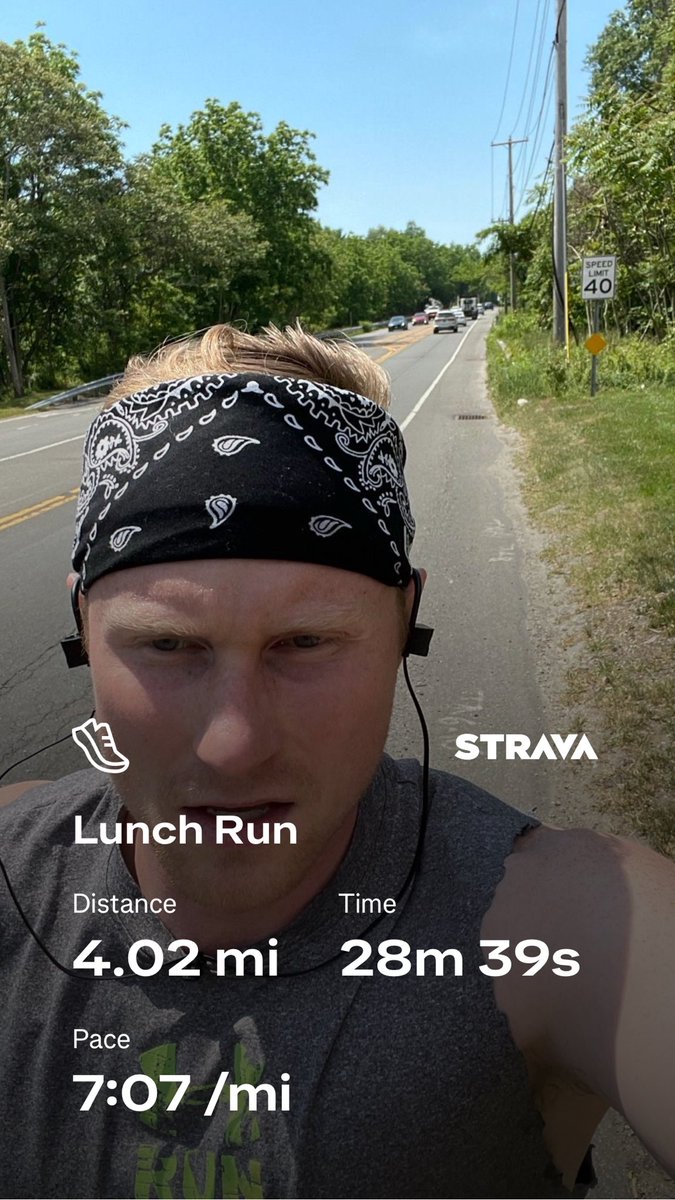 drgallagher_'s tweet photo. Distance: 4.0 miles  
Pace: 7:07 mins/mile    

Weather: 84*F, 50% humidity, ☀️  
Location: Smithtown, Long Island, New York

Final Sprint: “Lions in the Wild” - Martin Garrix
Playlist: “Run in the Sun” on Spotify

https://t.co/Yff8qdcXrb https://t.co/0wvur04UE4