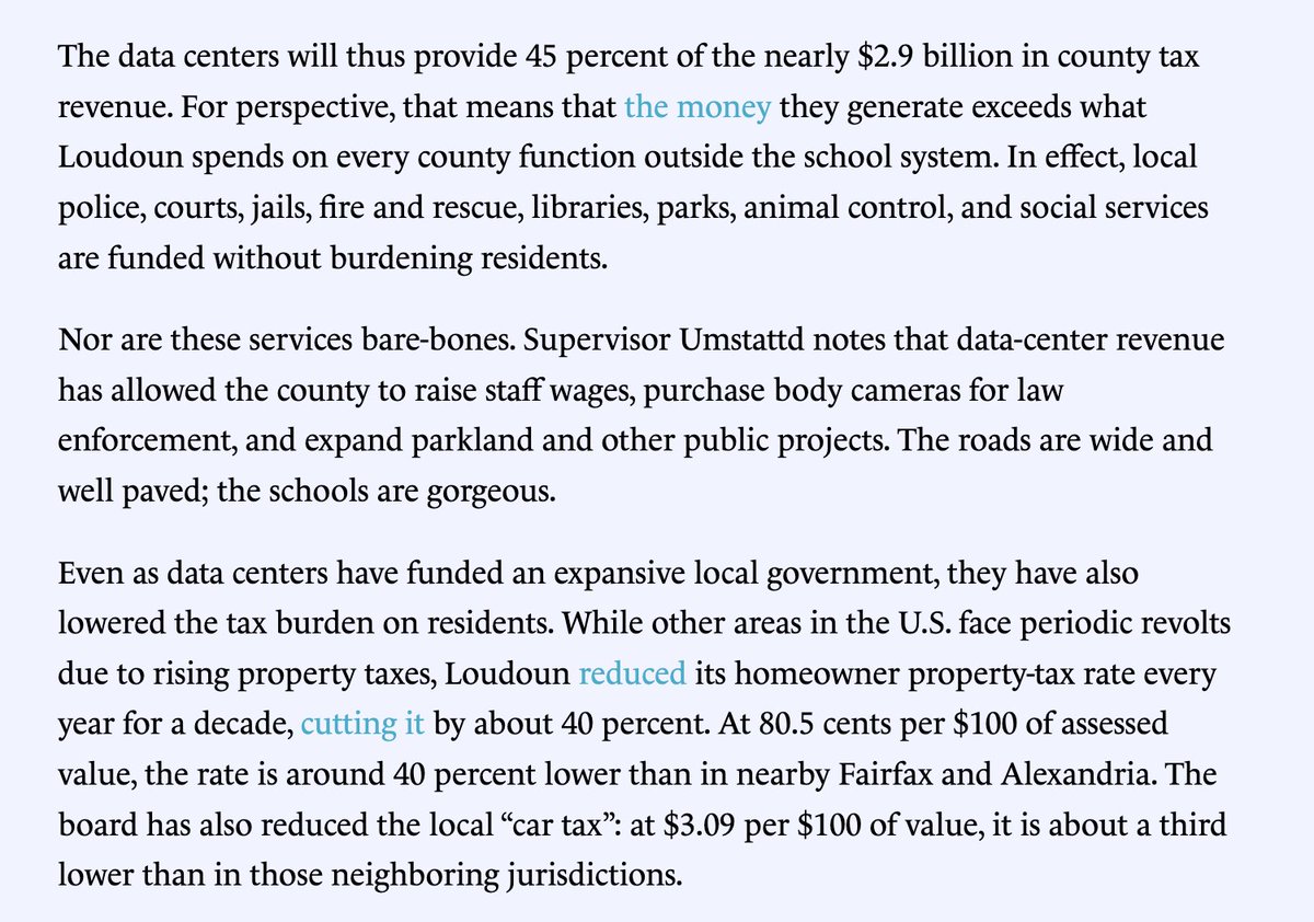 innovationcncl's tweet photo. Stop lying. 

They already pay taxes. In fact, due to the taxes they pay in Loudoun County, Virginia -- residents pay reduced property tax rates while getting expanded parkland. https://t.co/Ns5p393NI0