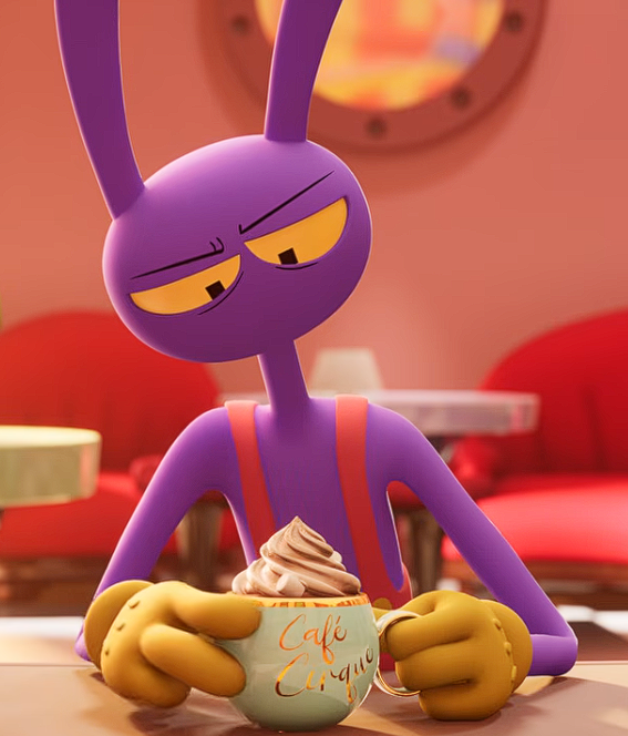 MaggieNycto_2's tweet photo. //TADC SPOILERS
.
.
not so fun detail I haven't seen anyone mention🥀
in ep9 the chill fellas all had different mugs! if I'm not mistaken Jax's was red, Ribbit's yellow and Kaufmo's green. 
that means Jax was holding Kaufmo's mug in ep8... https://t.co/wKbcNczEba