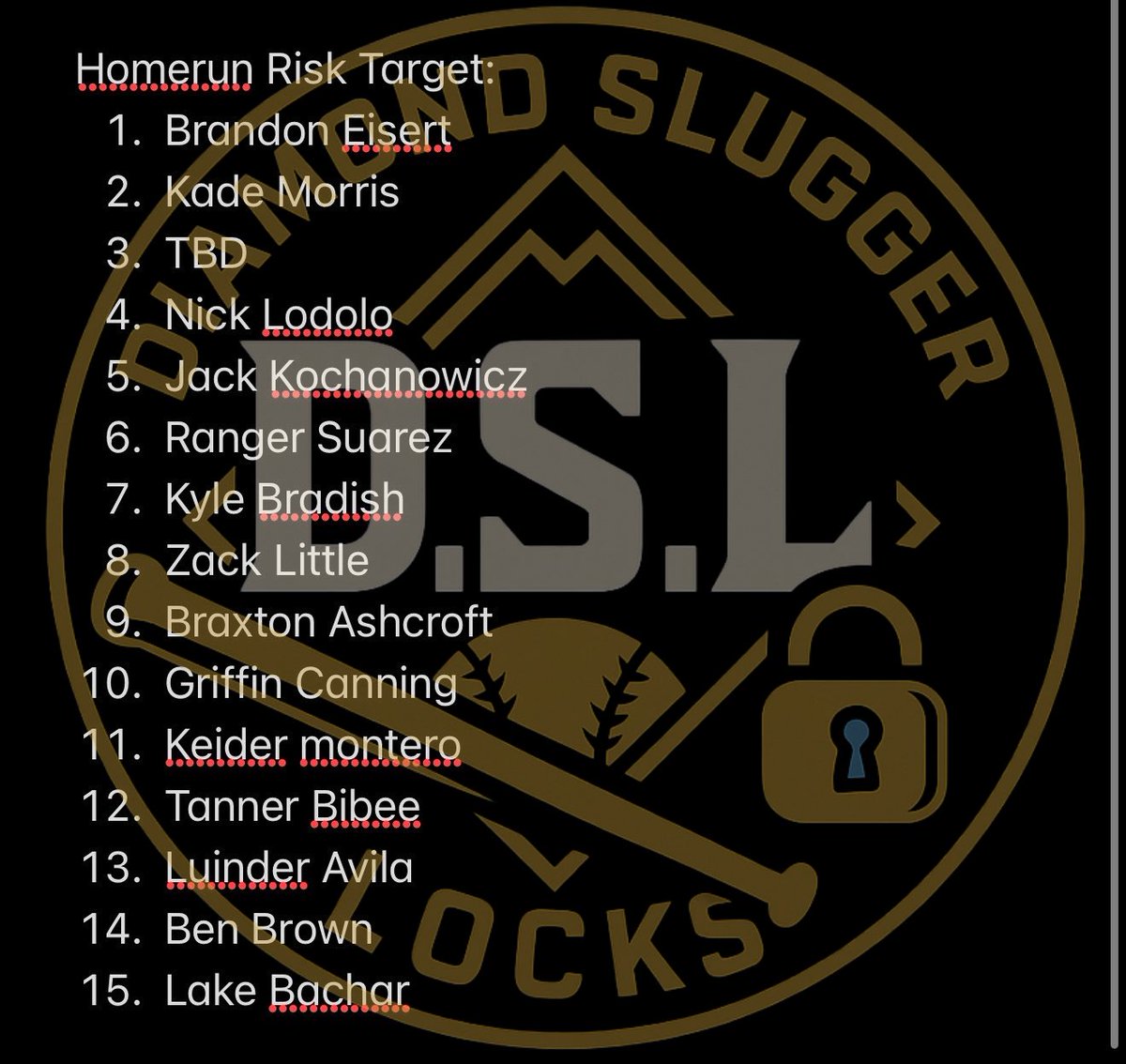 DSL_HQ's tweet photo. A Gift for you guys -> My Homerun Cheatsheet for each game 💎🥃

Get your bag today 💰 🍀

Now you can join ⬇️ for $12.50 for 2days test us out or get 87% off/month: 
V.I.P: https://t.co/JAPBqHx5yn 

#MLB #MLBPicks #MLBBetting #HRProps
#HomeRunPicks #MLBHR #MLBProps #DSLHQ https://t.co/phpVVqUUV3