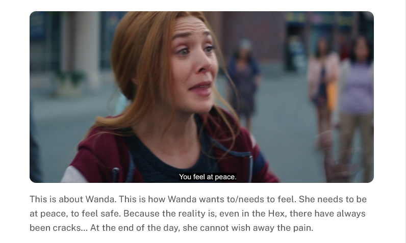 witchtwig's tweet photo. All of the discussion of Wanda the other day, and I wanted to share some of my thoughts on Wanda, Agatha, and the Hex. https://t.co/8fgD9QnqmM