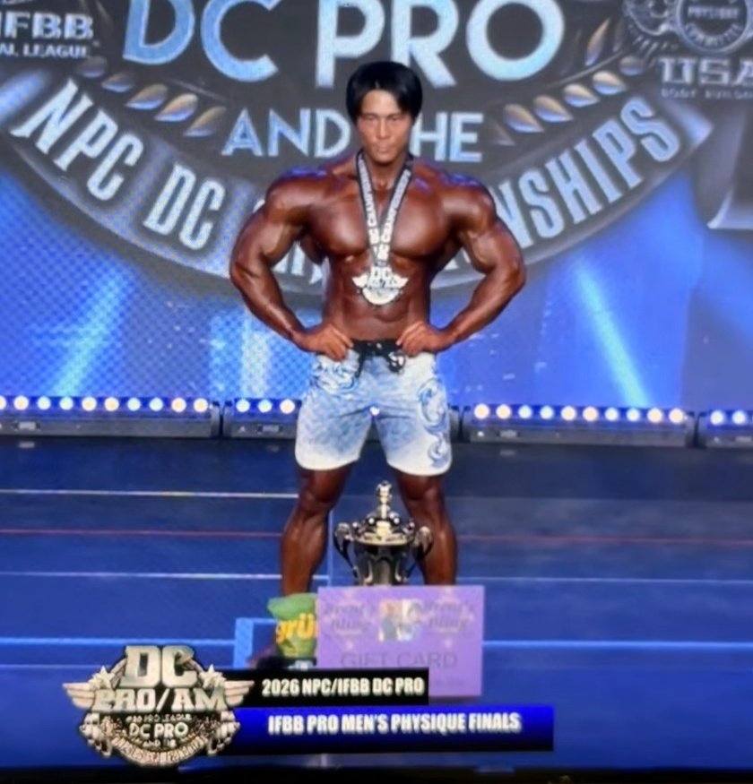 syounokintore's tweet photo. DCPROにて、IFBBPROの上里譲さんが優勝を決めました!!
@workouteating
#DCPRO #フィジーク #メンズフィジーク #クラシックフィジーク #上里譲 #田口純平 https://t.co/6WeSYAfa5l