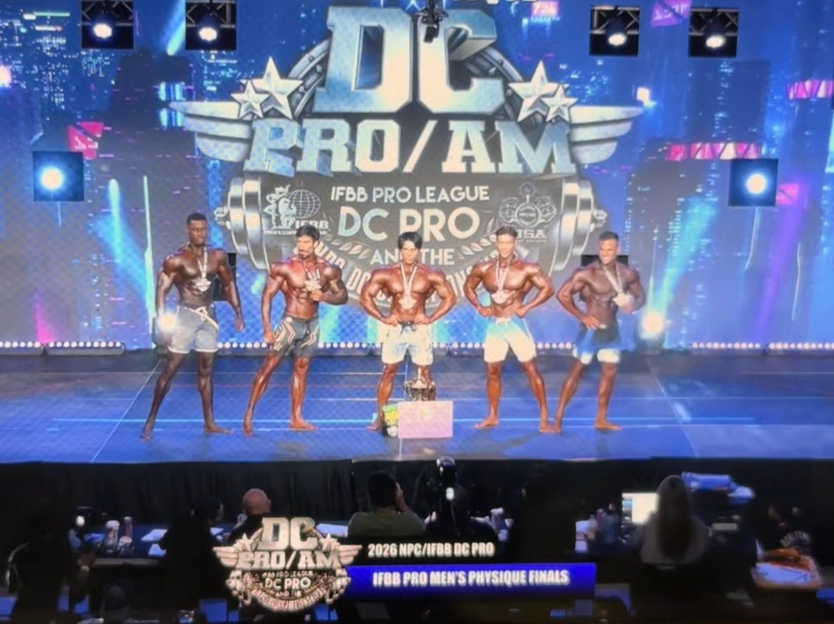 syounokintore's tweet photo. DCPROにて、IFBBPROの上里譲さんが優勝を決めました!!
@workouteating
#DCPRO #フィジーク #メンズフィジーク #クラシックフィジーク #上里譲 #田口純平 https://t.co/6WeSYAfa5l