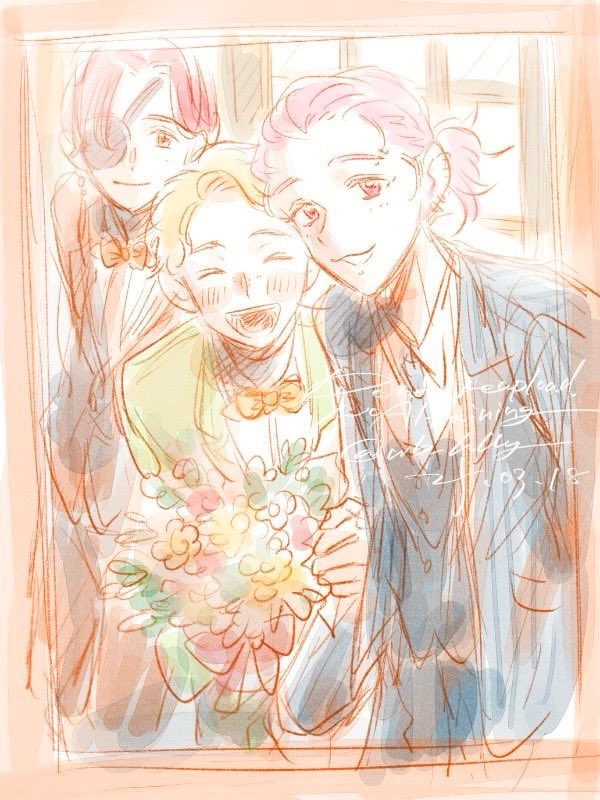wb_lilly's tweet photo. 去年描いたけっこんすおにれのスケッチ　懐かしくなっちゃった https://t.co/SoY3n3W7Pu