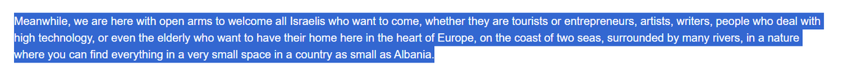OlsiJ's tweet photo. Here is the official invitation of Edi Rama, to the state of Israel, to turn Albania into a state which will host the Israelis - turn Albania into a second Israeli state:

https://t.co/vx1aAXHp19 https://t.co/Fz1cdkaZ4P