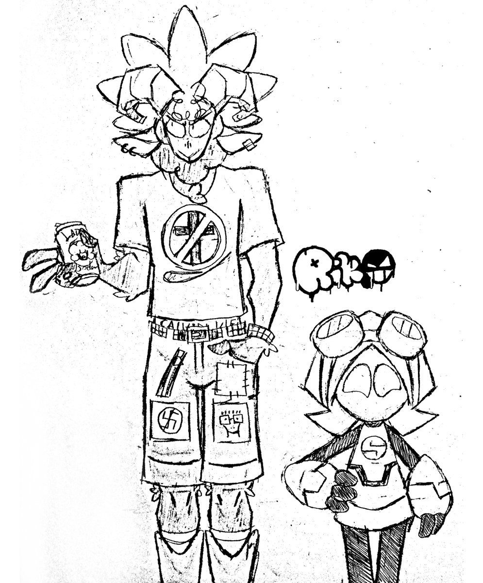 Rikku_Ram's tweet photo. My avatar and my oc Minna

#furry #furryoc #punk #scannedart #scanneddrawing #art #ocs #originalcharacter #oc https://t.co/Jx1R7aOS0s