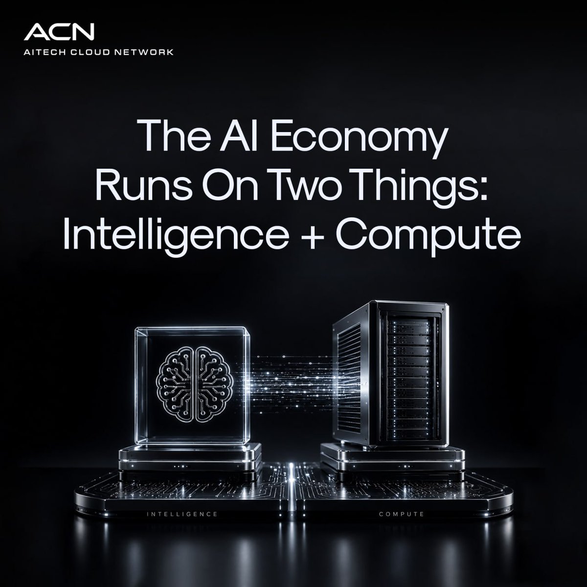 AITECHio's tweet photo. The AI Economy Runs On Two Things: Intelligence And Compute.

Most of the attention goes to intelligence.

New models.
New agents.
New capabilities.

But none of it exists without compute.

AI is creating one of the largest infrastructure expansions the technology industry has seen in decades. As adoption grows, compute is becoming a foundational layer of the digital economy rather than simply a backend resource.