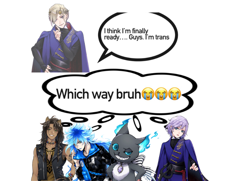 riddleholics's tweet photo. i feel like we should stop with the mtf n ftm vil discourse and just fully embrace the head canon of trans vil

#peace https://t.co/e9Ur7tkGRT
