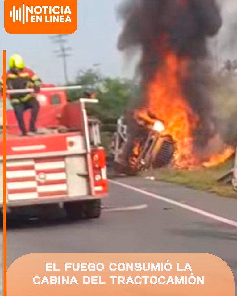 NoticiaLineacr's tweet photo. #ATENCIÓN 
Ronald Ramírez murió tras un accidente de tractocamión en la vía entre Ciénaga de Oro y San Pelayo, Córdoba. El vehículo chocó contra un poste y la cabina se incendió, dejando al conductor atrapado.
#NoticiaEnLinea https://t.co/Ia9ZylM8P4