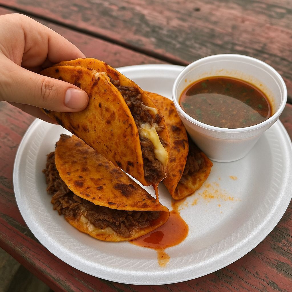 justlocalgrub's tweet photo. Friday night birria tacos from a local spot near you. Crispy. Cheesy. Consommé dripping. Don't overthink it — just GO. Eat Like a Local 🔥 #LocalGrub #EatLikeALocal #Houston https://t.co/6l1RD23DS8