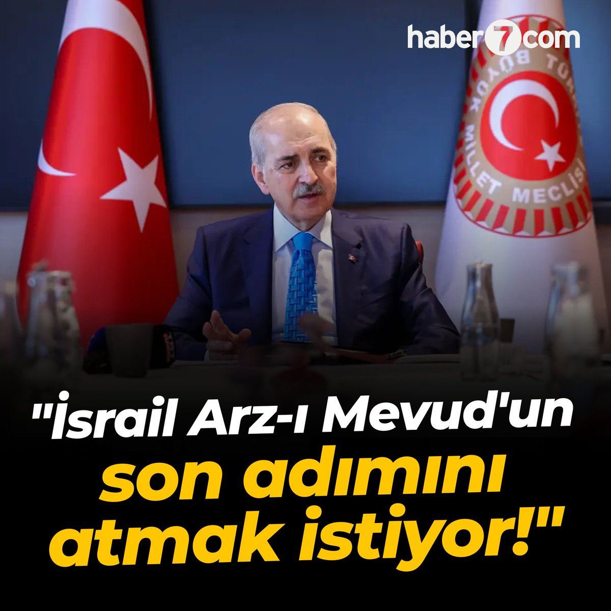 Haber7's tweet photo. TBMM Başkanı (@NumanKurtulmus) Numan Kurtulmuş, Finlandiya ve İsveç ziyareti dönüşünde aralarında Haber7 Genel Yayın Yönetmeni (@oatesli) Osman Ateşli'nin de olduğu gazetecilerle gerçekleştirdiği söyleşide önemli açıklamalarda bulundu:

➖ Netanyahu ve çetesinin tamamen yalnızlaşacaklarını düşünüyorum.

➖ İsrail’in aslında İran'la bir işi de yok. İsrail, bölgede Arz-ı Mevud’un artık son adımını atmak istiyor. Yapabilirse Arz-ı Mevud toprakları içerisinde olan her yeri içine alabileceği son adımını atmak istiyor.

➖ İsrail'in en büyük gücü; kendi silahı, topu tüfeği, Amerika'nın gücü değil, Müslüman dünyasının bölünüp parçalanmış olmasıdır, iradesiz olmasıdır.

🔗 https://t.co/abtq7rjQpp