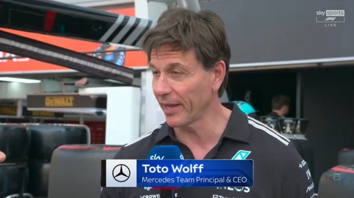 maxvcalloway's tweet photo. Toto about Max and Kimi: 

"Max was very complimentary about Kimi from the start and I think it takes one to know one, I suppose. And Kimi's lap was, you know, those two were super close and then look at the P1, the P2, and the P3, three generations. One still has the proof that he's arriving, but the others are definitely the references of their eras. And yes, it was very exciting. It's been a long time since I was this excited because it was so close."