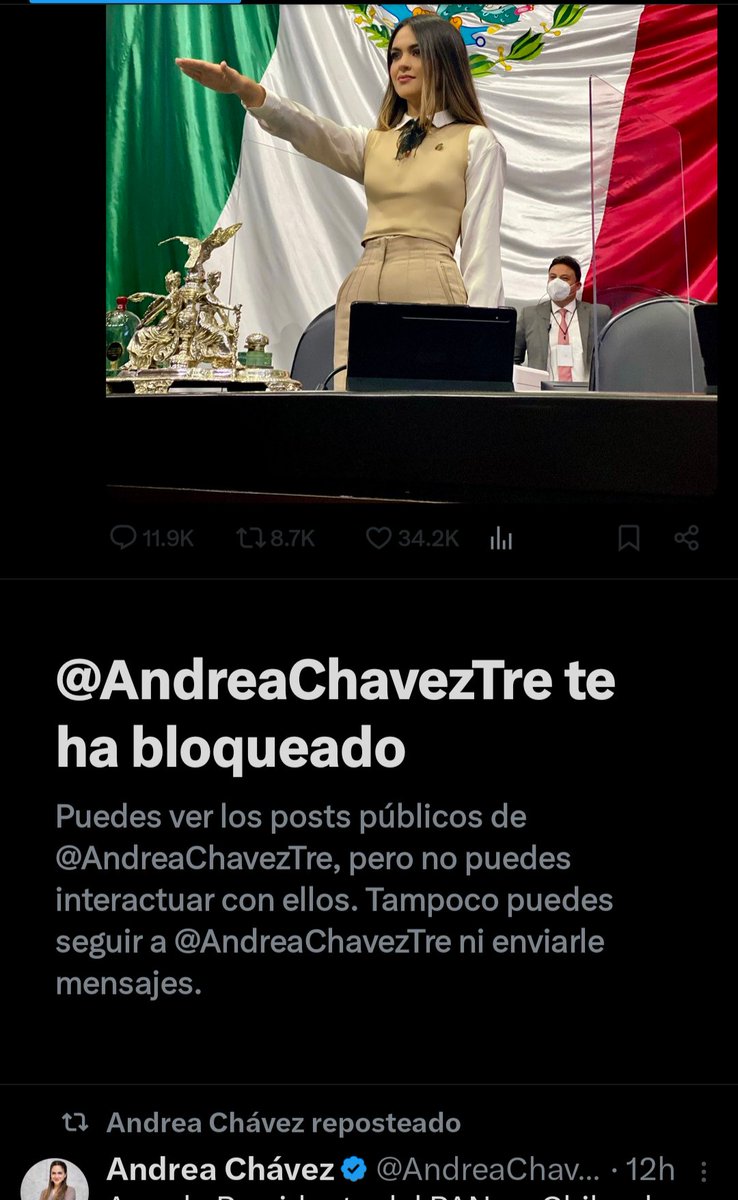 visorias1's tweet photo. @eltemagv @AndreaChavezTre La parásito se   ofendió que me tiene bloqueado @AndreaChavezTre solo no se te olvide que eres servidor público y no puedes bloquear a las personas. Pero hay que proceder legalmente pinche  #Delinecunet https://t.co/T62VaZ2wuw