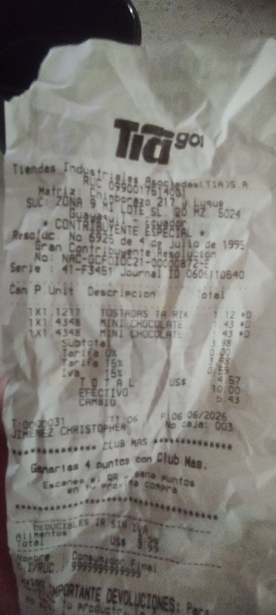 alfredomidiman's tweet photo. @TIAEC No importa que sea su marca económica, deberían darle el mismo manejo, por igual a todos sus productos y marcas en bodega. Si hubiese querido desayunar apanadura, la hubiese comprado. (TIA Go de Villa Bonita) #rt https://t.co/1XqjgKNhIO