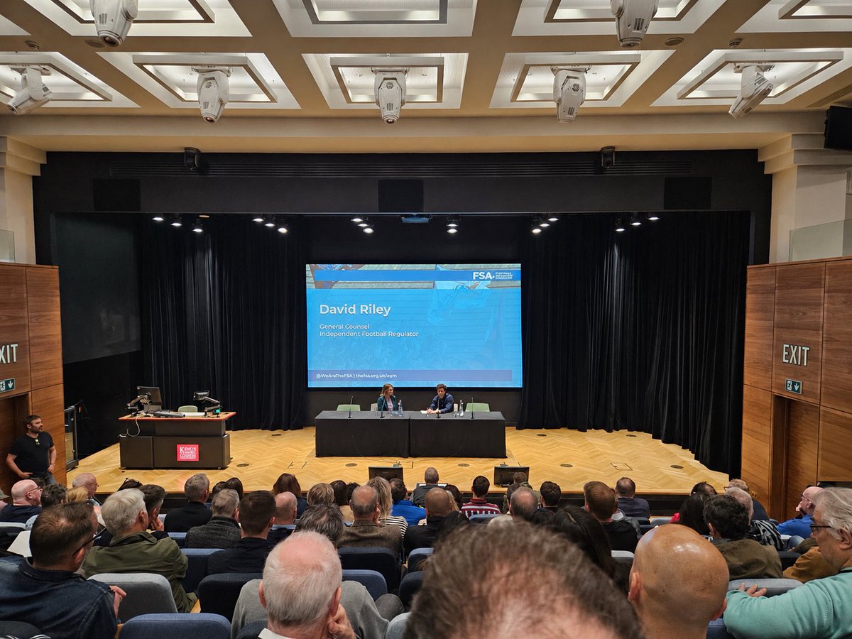 ECFCST's tweet photo. London today for the @WeAreTheFSA AGM.

Exeter City Supporters’ Trust is pleased to be representing our members alongside supporters’ groups from across the country as fans discuss and shape the future of the game. https://t.co/9GUAIjBQb4