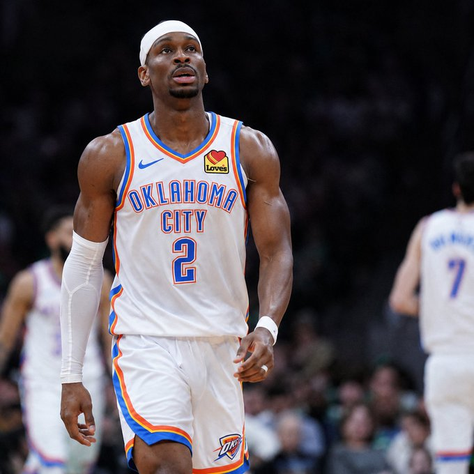 bigblue79_'s tweet photo. Losing game 1 came down to a lot of things, one being SGA shooting just 30% from the field. It was clear that the refs were going to allow SAS to maul him all series, and he wasn't able to adjust until it was too late.

Greats of the past responded to this in one major way: https://t.co/o16JBPFK6G