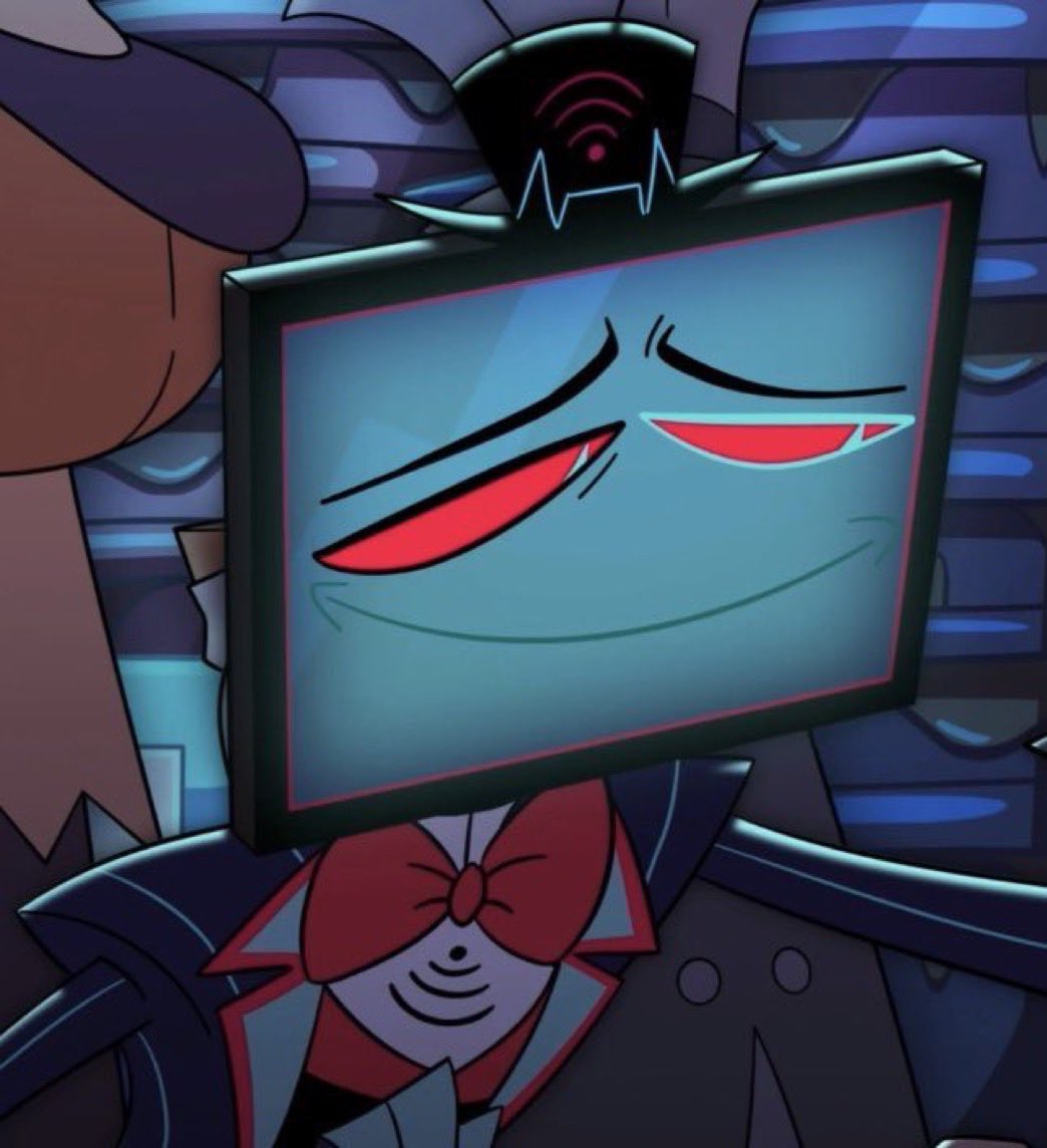 SophiePinkStar's tweet photo. The lobotomized jokes are funny but just a GENTLE reminder that in canon, this is just Vox’s “this shit is so ass, I don’t want to be here doing this” smile.

(Also fun fact: Viv confirmed that Vox washed his hands after touching the imp kid here. This dude sucks 😂💕) https://t.co/68NfUojinz