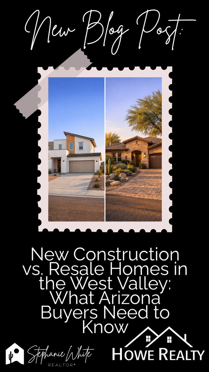 stephwhiteaz's tweet photo. New construction or resale? In the West Valley, both are live options — and both have tradeoffs buyers often miss. Full guide on builder contracts, CFDs, inspections &amp; real cost math: https://t.co/4VLfNvXGVs #WestValleyRealEstate #ArizonaHomes https://t.co/rUXk5cWAEo