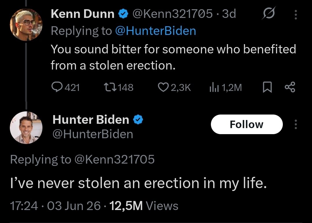 P_Kallioniemi's tweet photo. Hunter Biden is taking on all of MAGA by himself, and winning.

He's exactly what the Dems would need to be: honest, genuine, and funny. https://t.co/PQ3jSw9NYv