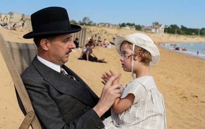 vbspurs's tweet photo. General Charles de Gaulle on the beach with his little daughter, Anne (1928-1948).

Anne had Down Syndrome and was the love of the crusty General's life.

This is the best photo of De Gaulle I've ever seen. https://t.co/yPdGEzY1lZ