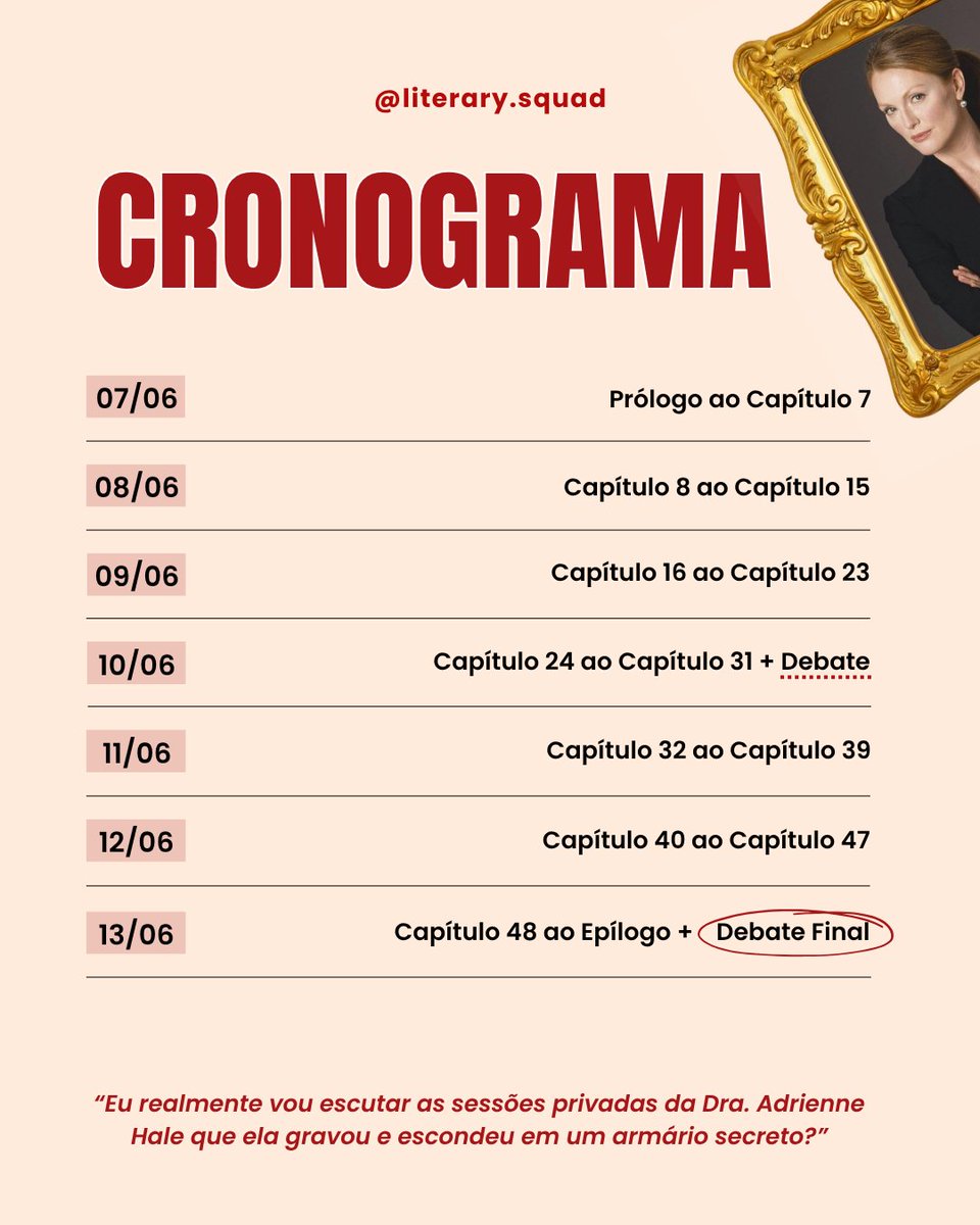 squadliterary's tweet photo. nossa leitura iniciará no dia 07/06 e terminará no dia 13/06. Teremos sprints todos os dias e também dois debates (nos dias 10/06 e 13/06).  

faremos de tudo para que todos aproveitem da melhor forma possível essa leitura. 🌙 https://t.co/txZAEHft0a