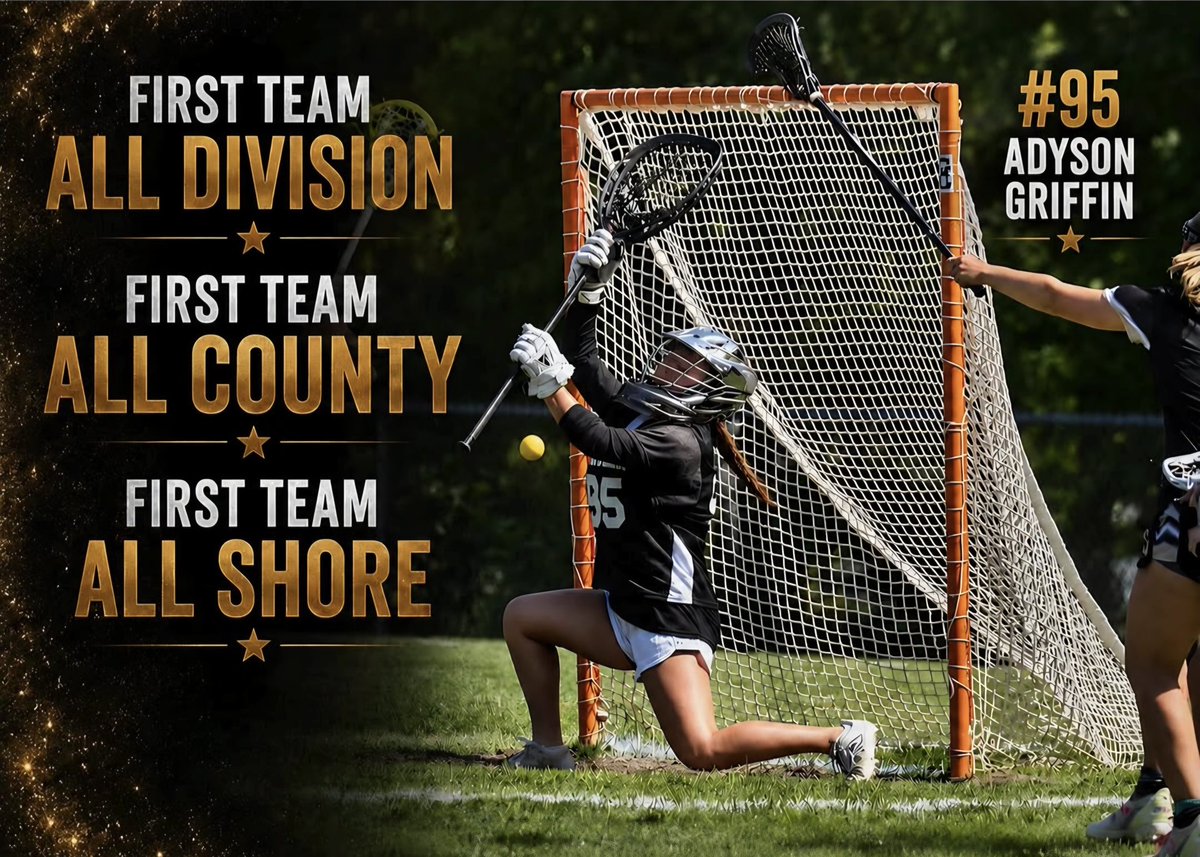 DonohueJr's tweet photo. Congratulations @SRGirlsLax Adyson Griffin 1st Team for 2026 season:
All Shore Conference American Division
All Ocean County
All Shore Conference
#HSLive @TAPStaffordLBI @BiggySandPaper @ACPressMulranen @RamsAthleticsSR @JSSInsider
#RamPrideππ₯π€ππΊπΈ https://t.co/LFyglYjFbe
