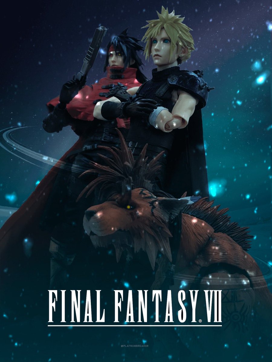 PlatnumBreaker's tweet photo. Play Arts Shin Cloud and Vincent pics to celebrate Revelation announcement. #FFVIIRevelation #FFVIIRebirth #PlayartShin #FFVII https://t.co/462U3b4ORQ