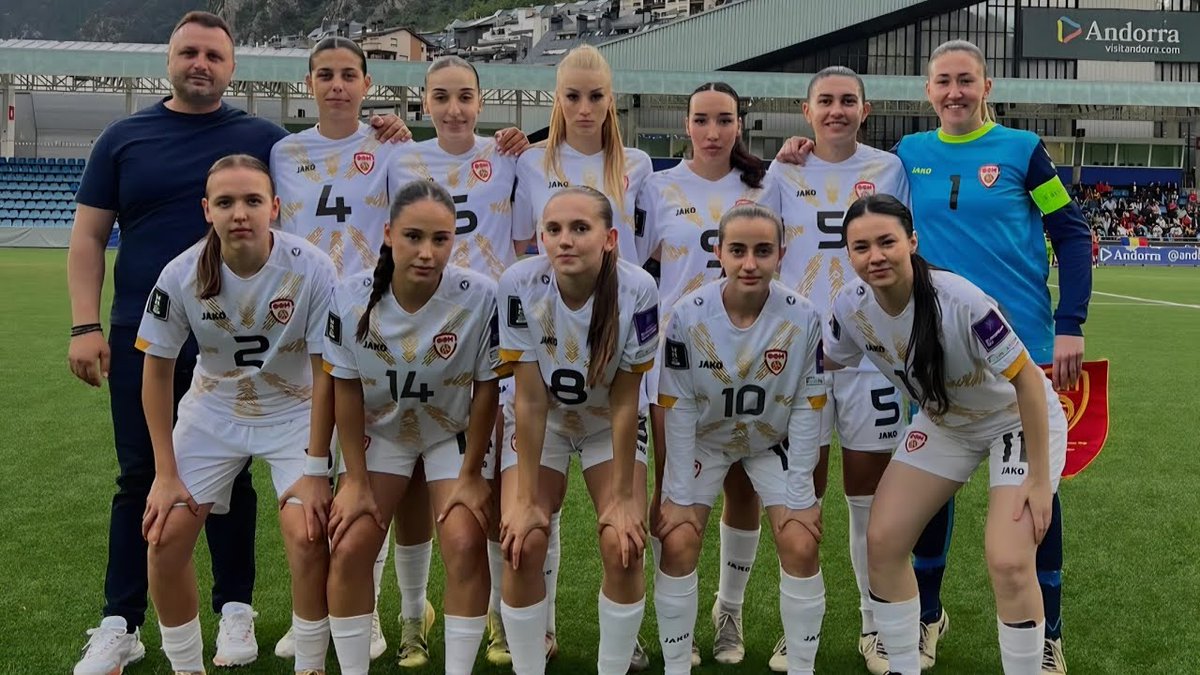 FaqMacedonia's tweet photo. Macedonian women’s national team recorded their second win in group C3 within WC 2027 qualifiers, and second time against Andorra.
The winning goal (86.) was scored by Pavlinka Nikolovska from a free kick shot around 40 meters from the target.
🎥👇 https://t.co/HUwqecyduV