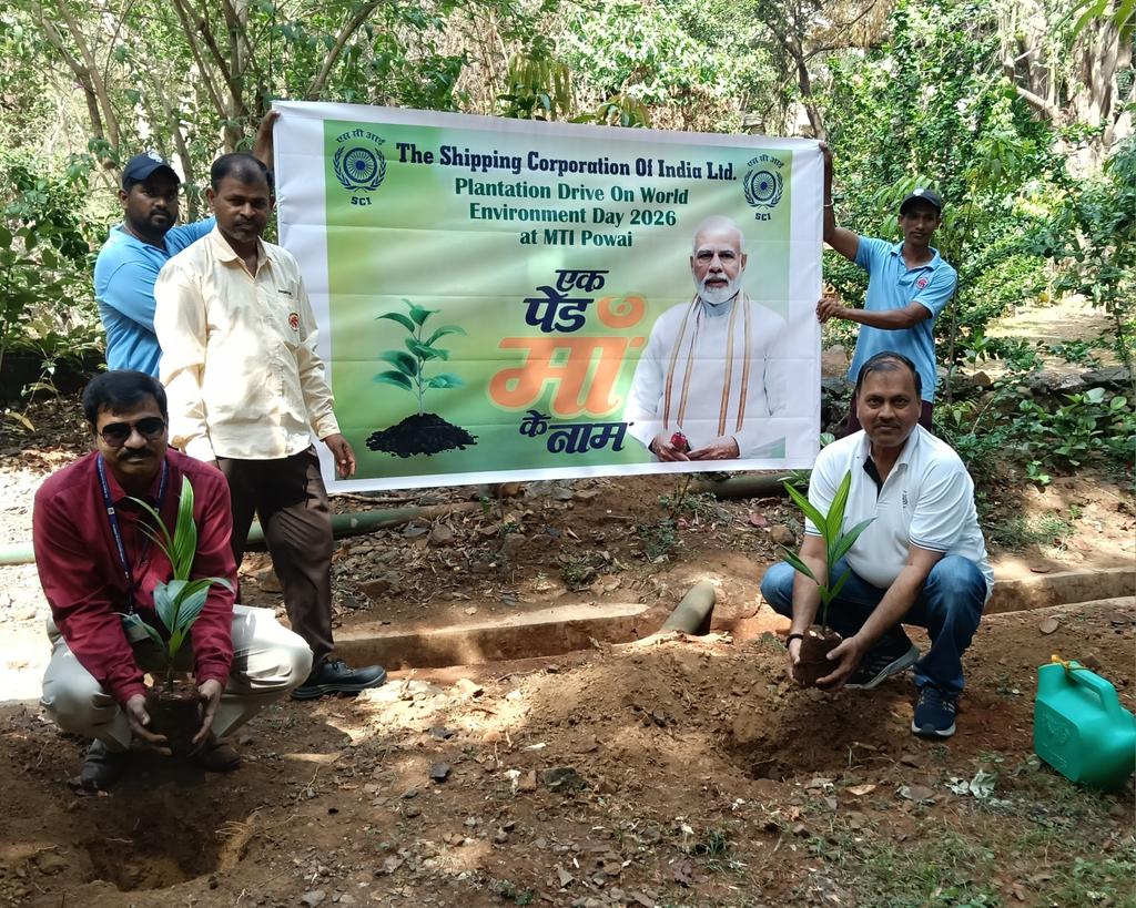 shippingcorp's tweet photo. Carrying forward the “Ek Ped Maa Ke Naam” initiative launched on World Environment Day 🌱

At MTI today, cadets, faculty, and staff came together to plant 50 saplings across the campus—each in the name of their mother, a quiet tribute to the ones who nurture and sustain us, much like trees.

A small step, taken together, towards a greener tomorrow.

@shipmin_india @PIB_India