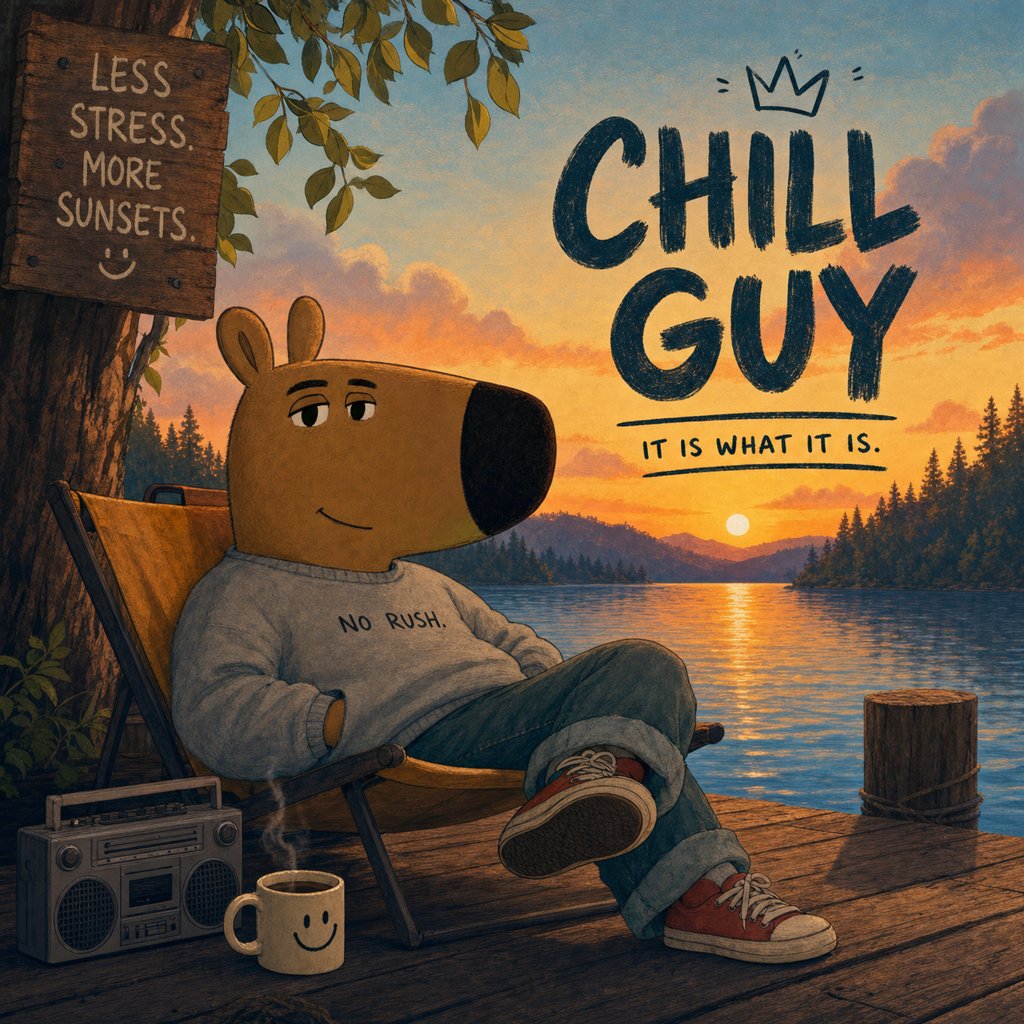 GordonBussiek's tweet photo. 😎 Chill Guy dropped!

The ultimate "zero f*cks given" vibe.  
Just vibing while the world burns.

ReGenerationX Series • Forged in 2026 • Düsseldorf  
Reborn from the Past. At Last.

https://t.co/Hd7zKI7otM

Thoughts? 🔥

#NFT #ChillGuy #ChillGuyMeme #ZeroFucks #ReGenerationX #Ethereum #MemeArt #Web3