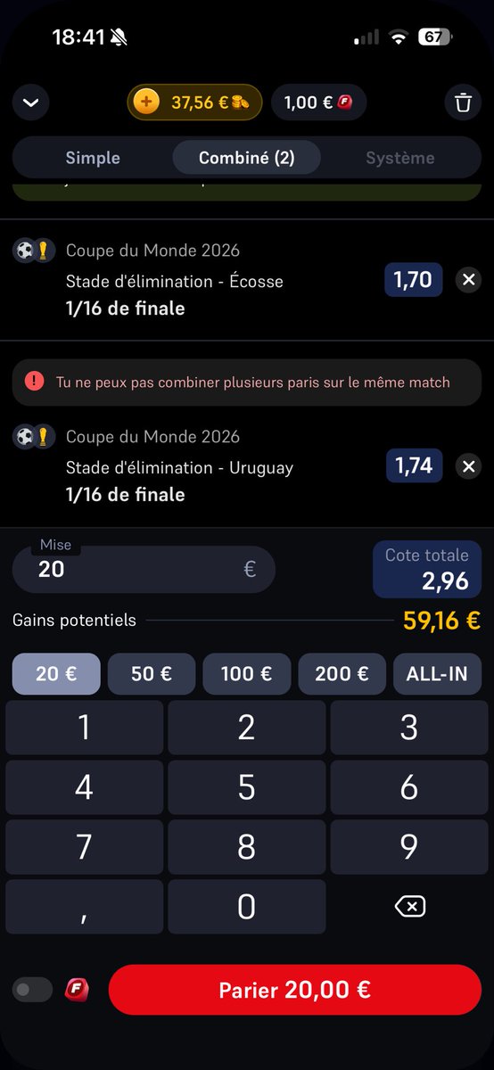 LS_Akuna_'s tweet photo. @WinamaxSport Possible de rendre disponible ce genre de combiné svp ? 
Si non, pourquoi ? https://t.co/SsGB8yapN9